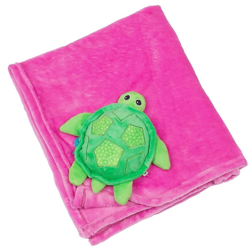 Βρεφική Κουβέρτα 65,5x100cm Zoocchini Turtle Buddy Pink ZOO3001 - Image 3