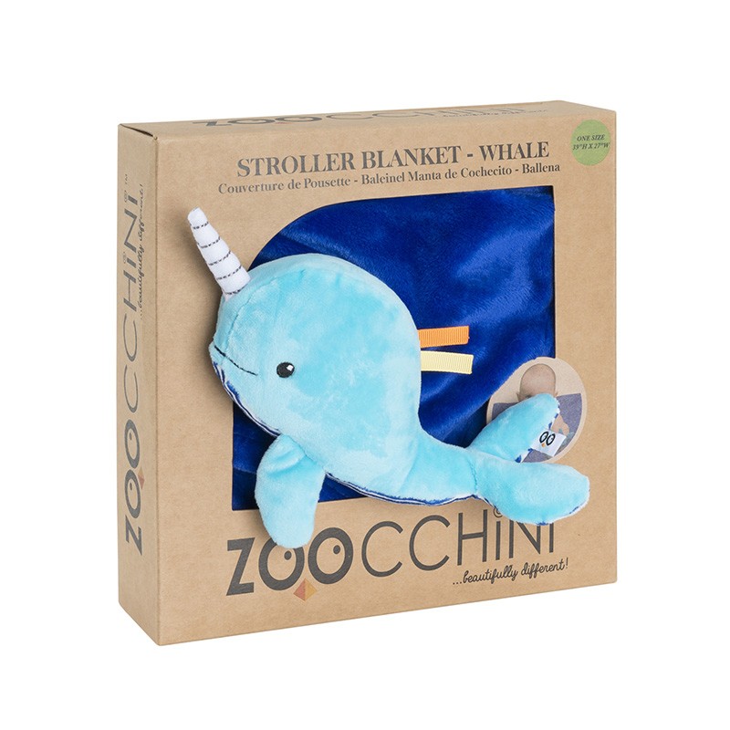 Βρεφική Κουβέρτα 65,5x100cm Zoocchini Whale Buddy Aqua ZOO3004