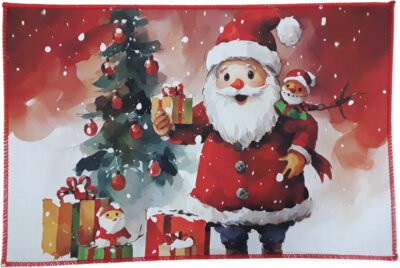 Χαλάκι Eξώπορτας Χριστουγεννιάτικο 60x40cm Santa 20500900001