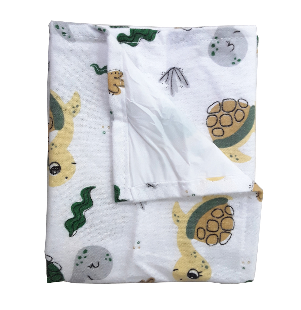 Σελτεδάκι Αδιάβροχο 50x60cm Flanel Turtle Green Sensillo 100