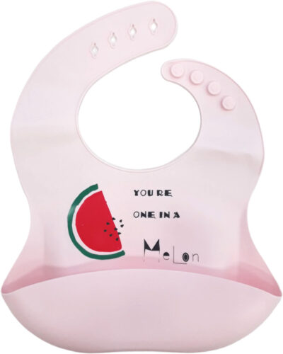 Σαλιάρα Σιλικόνης με Τσέπη Pink One Melon 71107330008