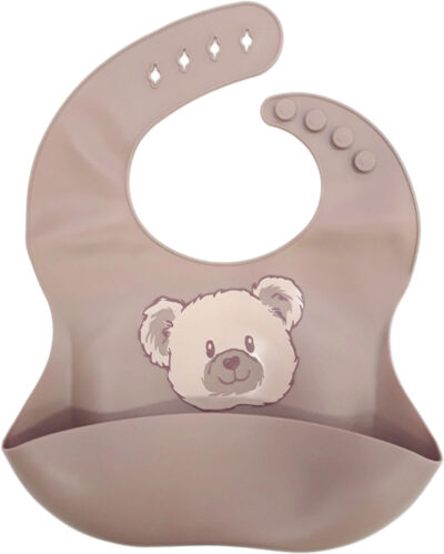 Σαλιάρα Σιλικόνης με Τσέπη Big Bear Brown 71107410007