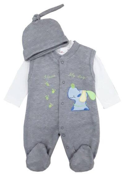 Φορμάκι Φανελάκι και Σκουφάκι 3m (62cm) Beboulino Grey 80308830021