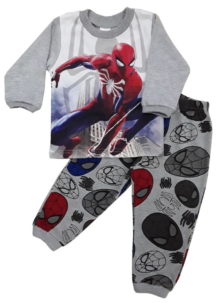 Πιτζαμάκι Μακρυμάνικο 80cm Spiderman Beboulino Grey 80508290021