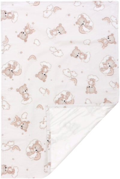 Σελτεδάκι - Πάνα Flannel με Μεμβράνη 75x50cm Teddy Clouds 5904506822089
