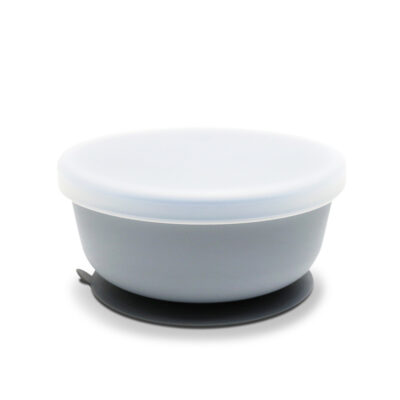 Μπωλ Φαγητού Σιλικόνης με Καπάκι Lorelli Grey 10230640003