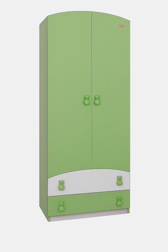 Ντουλάπα Δίφυλλη Premium Beboulino White Green 10301481102