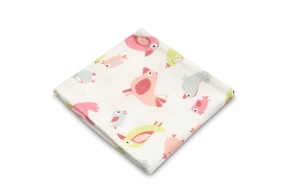 Πανά 75x75cm Bamboo Sensillo Pink Birds 2004