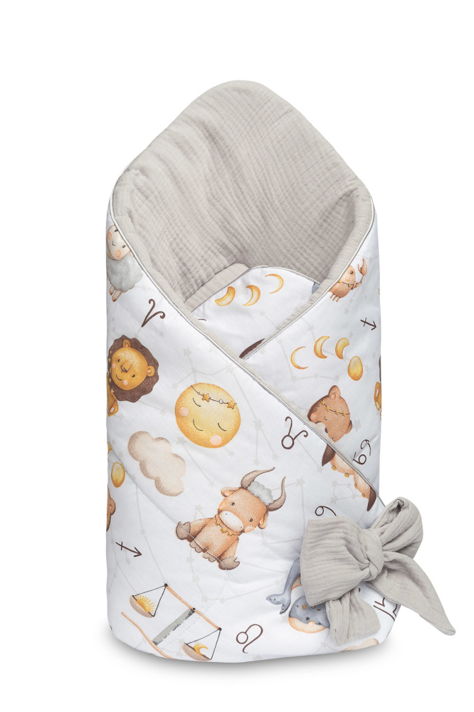 Υπνόσακος-Φάκελος 75x75cm Muslin Sensillo Grey Zodiac 423453