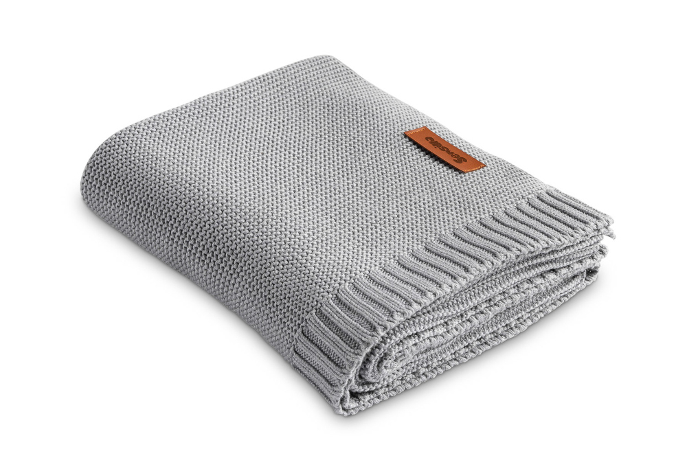 Κουβέρτα Πλεκτή 80x100cm Bamboo & Cotton Sensillo Grey 4335