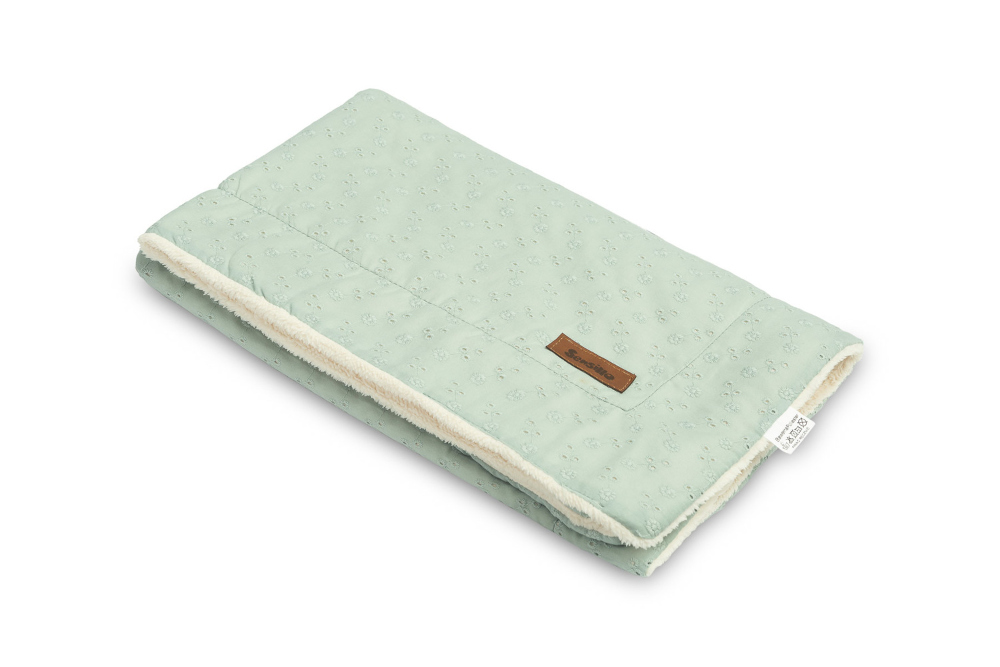 Κουβέρτα 2 Όψεων με Κέντημα 80x100cm Sensillo Light Mint Plush 42911