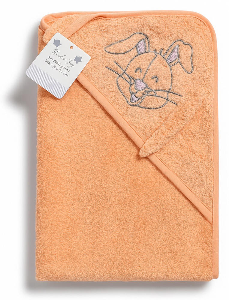 Μπουρνουζοπετσέτα 75x75cm Beboulino Orange Rabbit Fr 70203660004