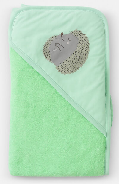Μπουρνουζοπετσέτα 75x75cm Beboulino Lime Hedgehog Fr 70203710017