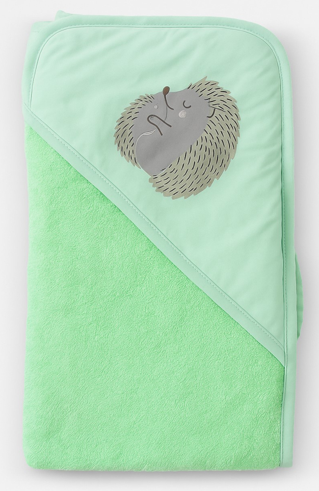 Μπουρνουζοπετσέτα 75x75cm Beboulino Lime Hedgehog Fr 70203710017