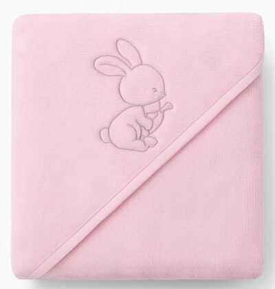 Παιδική Μπουρνουζοπετσέτα 80x80cm Lorelli Rabbit Pink 20810200005