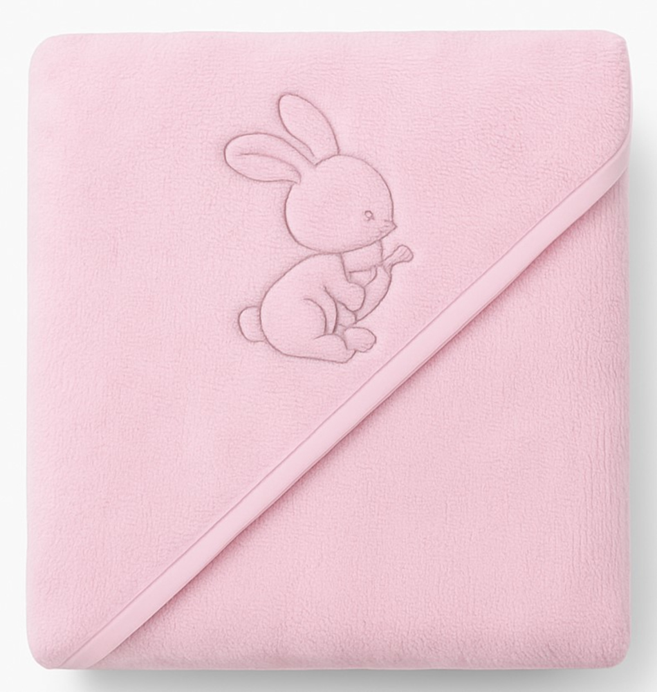 Παιδική Μπουρνουζοπετσέτα 80x80cm Lorelli Rabbit Pink 20810200005