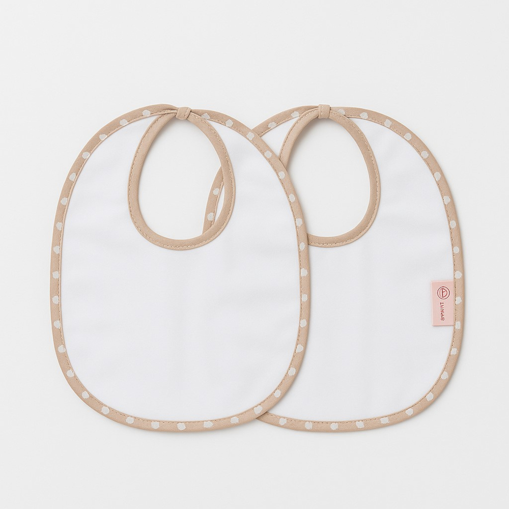 Σαλιάρες με Κορδόνια 2τμχ Beboulino Beige Poua 71102110012