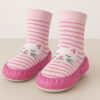 Καλτσοπαντόφλες με Δερμάτινη Σόλα Beboulino Pink Cat 7120301