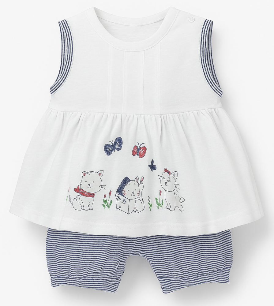 Φορμάκι Καλοκαιρινό Cats White Blue 8010263