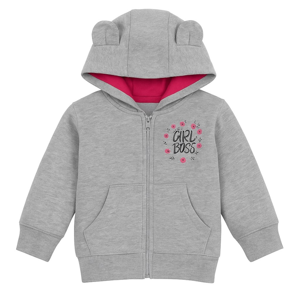 Ζακέτα με Κουκούλα Girl Boss Venere Grey 80210900021