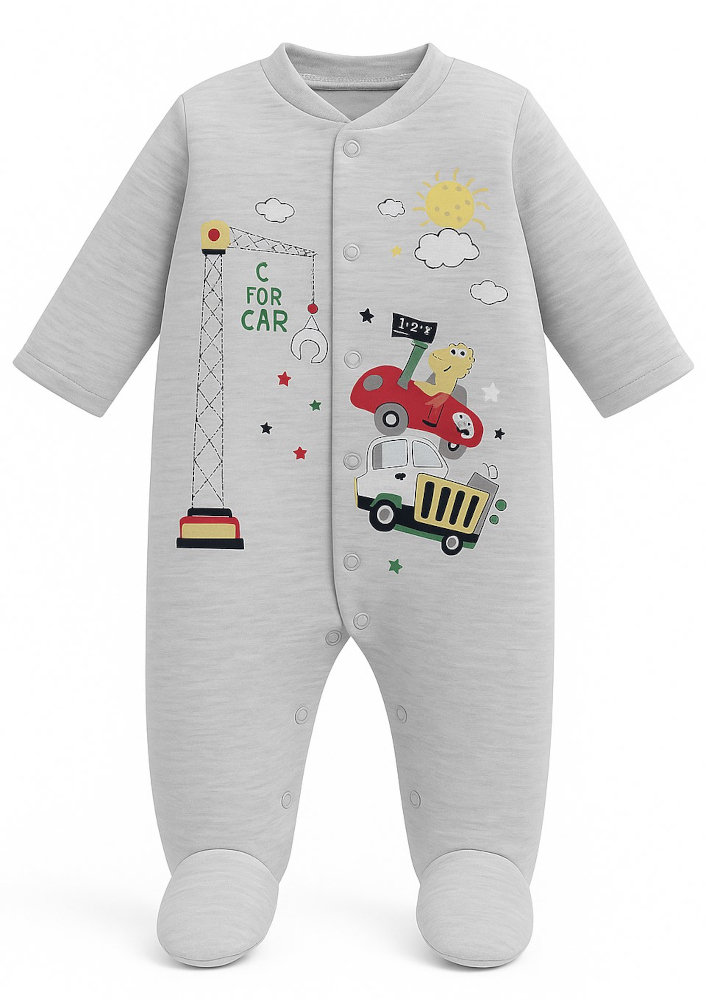 Φορμάκι Μακρυμάνικο 1,2,3 Weee Beboulino Grey 80309140021