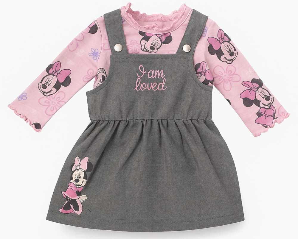 Μπλούζα με Φόρεμα Σαλοπέτα Jean Pink Minnie 8060252