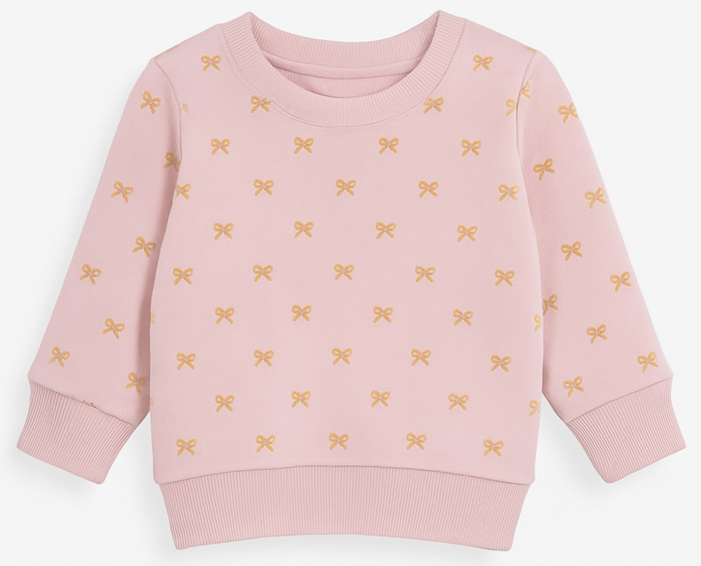 Μπλουζάκι Μακρυμάνικο Φούτερ Bows Venere Pink with Yellow 8100601