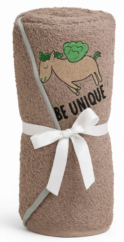 Μπουρνουζοπετσέτα με Κουκούλα 75x75cm Beboulino Unicorn Fr Brown 70203440007