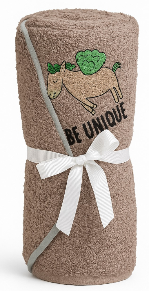 Μπουρνουζοπετσέτα με Κουκούλα 75x75cm Beboulino Unicorn Fr Brown 70203440007