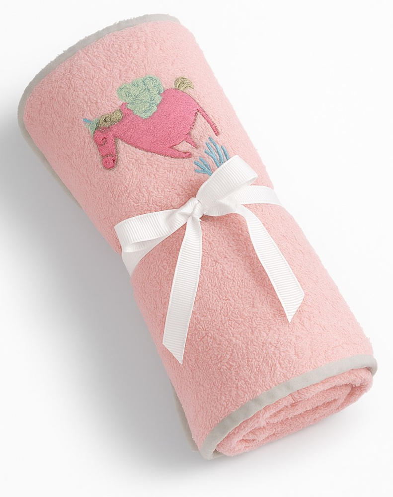 Μπουρνουζοπετσέτα με Κουκούλα 75x75cm Beboulino Unicorn Fr Light Pink 70203440808