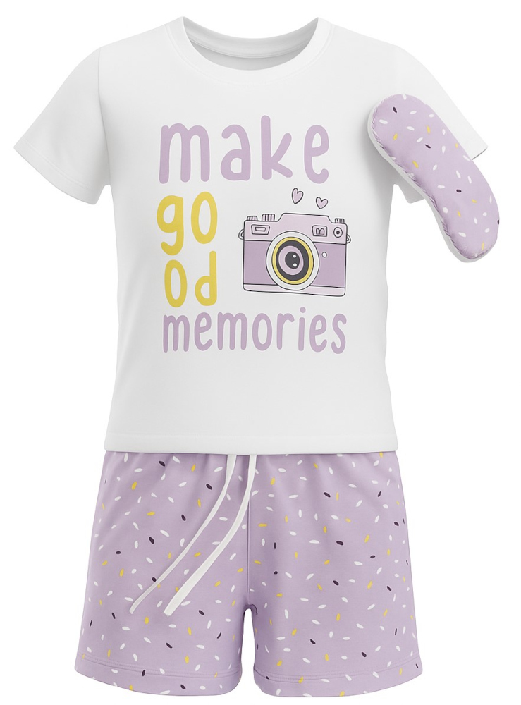 Πιτζάμα Καλοκαιρινή με Μάσκα Ύπνου Make Memory 8010239