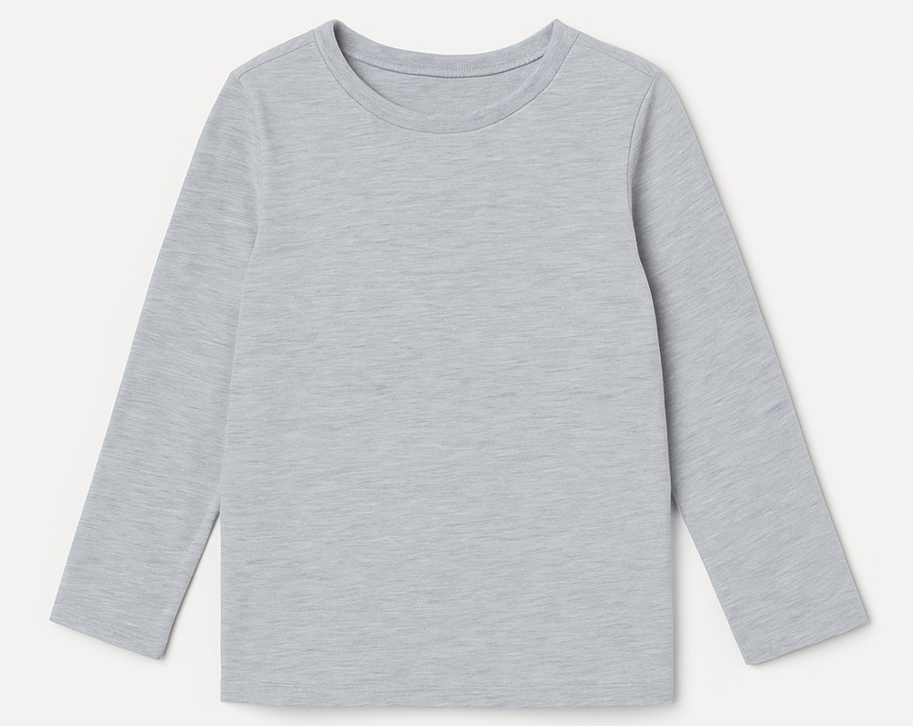 Μπλουζάκι Μακρυμάνικο Μονόχρωμο Grey 80201520021