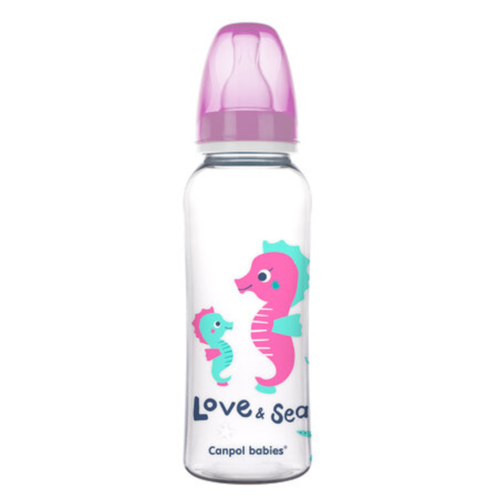 Στενό Μπουκάλι 250ml PP Love & Sea Canpol Pink 59/400