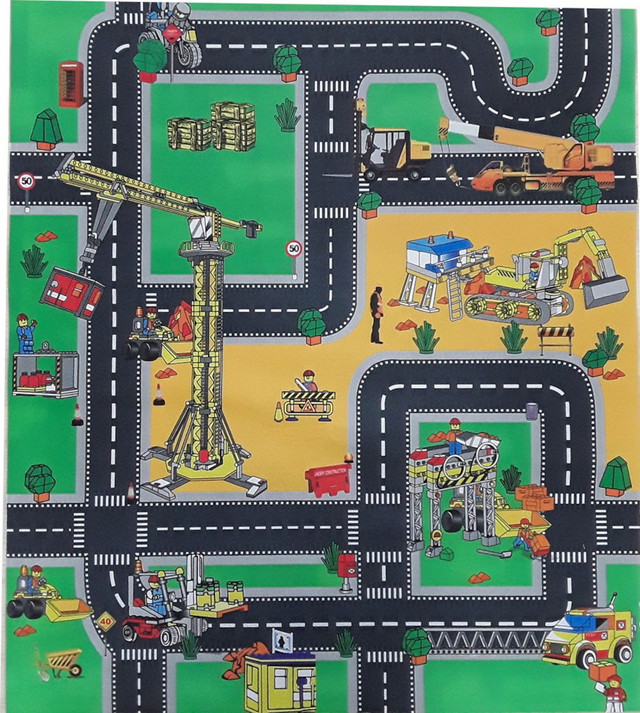 Χαλάκι-Παιχνίδι Δαπέδου 70x80cm Εργοτάξιο Primaflor 7761573