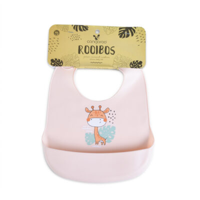 Σαλιάρα Σιλικόνης με Τσέπη Rooibos Cangaroo Pink 3800146267629