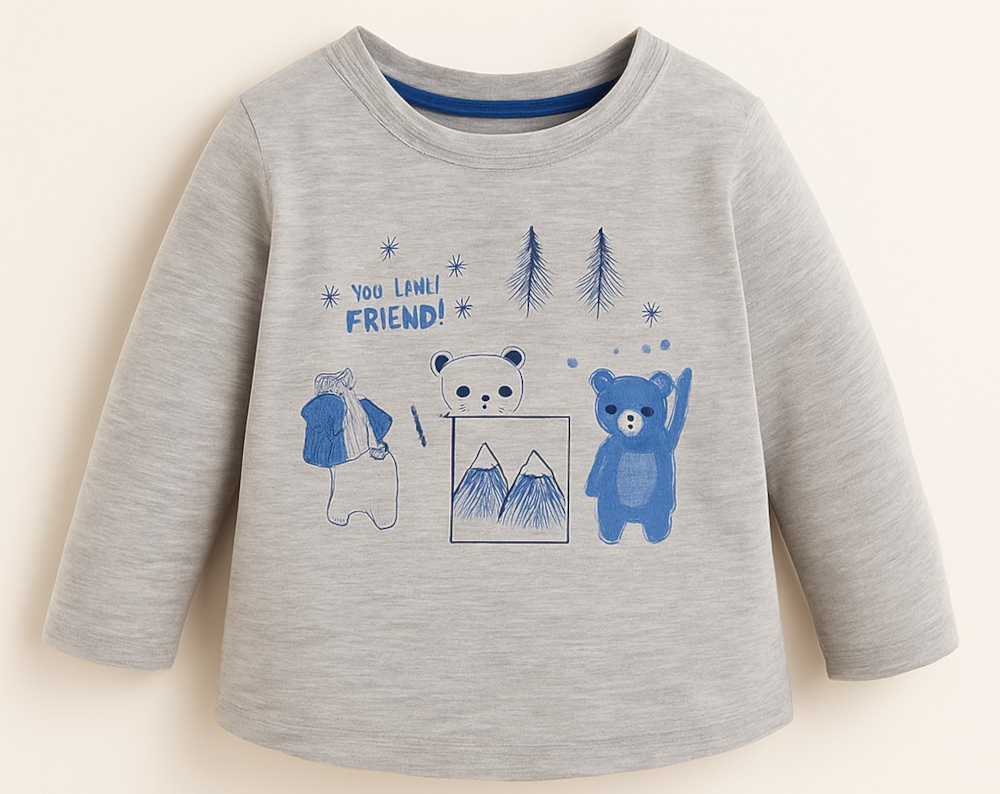 Μπλουζάκι Μακρυμάνικο Cute Little Friends Venere Grey 8020898