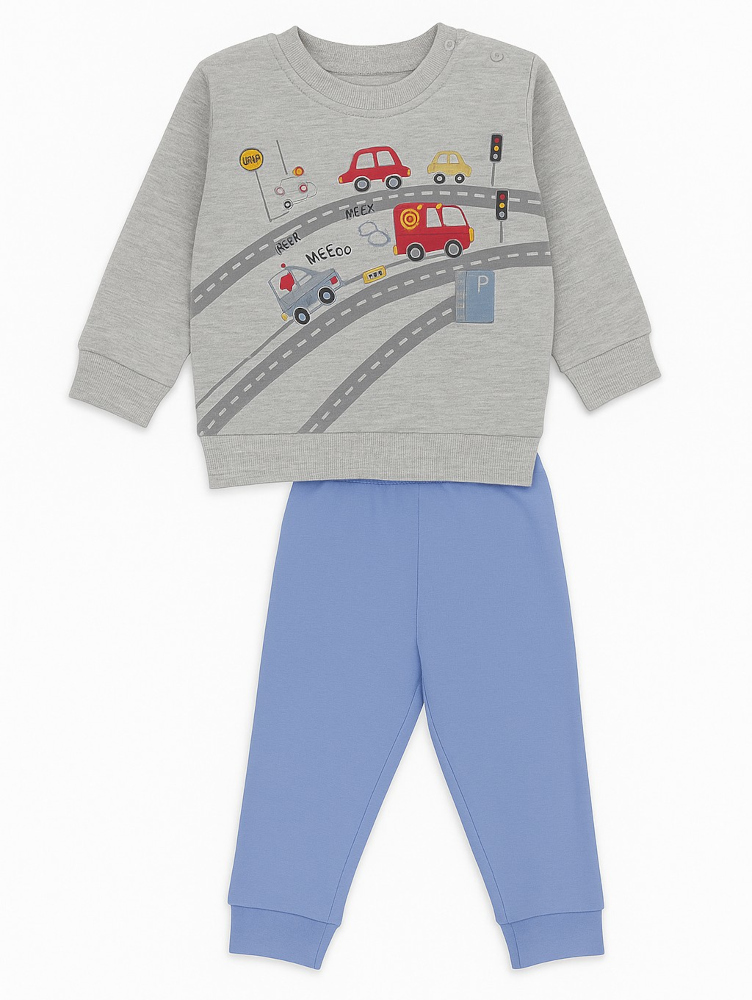 Παιδική Πιτζάμα Μακρυμάνικη Cars Town Venere Grey 8020965