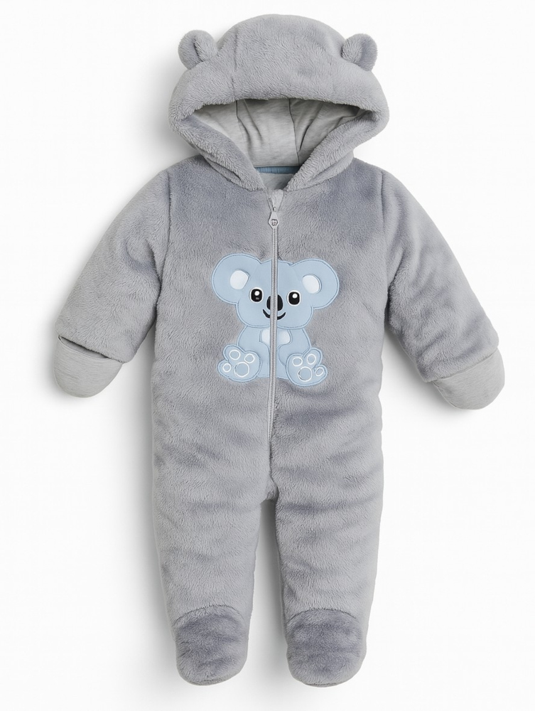 Φόρμα Εξόδου Βελουτέ με Κουκούλα Grey Koala 8061243